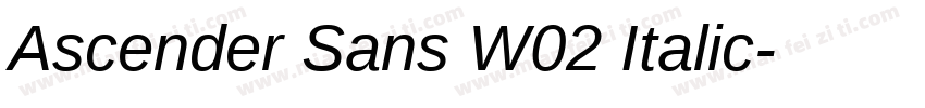 Ascender Sans W02 Italic字体转换